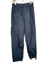 Aerie Cargo Pants Grey Women&#39;s Small Elastic Drawstring Waist - £16.71 GBP