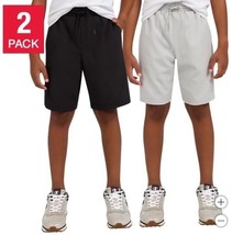 Champion Girls Boys Shorts Black Gray Grey 2-Pack Active Elastic Waist - $703.08 MXN