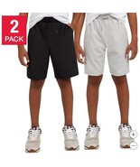 Champion Girls Boys Shorts Black Gray Grey 2-Pack Active Elastic Waist - $50.47 CAD