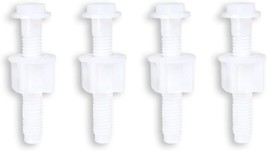 4 Pieces Of Universal White Plastic Toilet Seat Hinge Bolt Screws Are Av... - $30.92