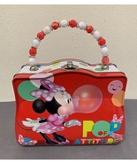 Disney Minnie Mouse Pop of Attitude Metal Tin Lunch Box Purse w/ Beaded ... - $10.84
