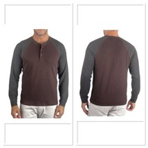 NWT Tailor Vintage Mens Airotec Performance Waffle Henley Shirt Red/Grey Sz L - $22.68