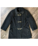 Calvin Klein wool peacoat with toggles  &amp; Zipper  Size 6 Removable Hood - $55.39