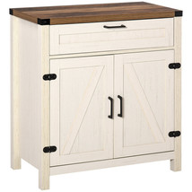 Farmhouse Sideboard Buffet: Rustic White Cabinet - $4,007.40 MXN