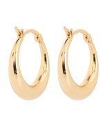 14K Gold Graduated Hoop Huggie Earring in 14K Yellow Gold Plated - $44.12 CAD