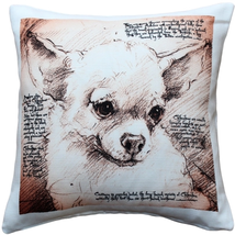 Chihuahua 17x17 Dog Pillow, Complete with Pillow Insert - £41.44 GBP