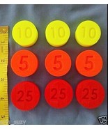 LOT 9 Replacement Coins compatible Fisher Price Cash Register 2044 & 926 91-94 - $11.45