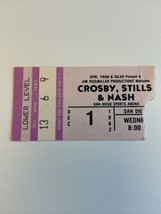 Crosby, Stills &amp; Nash Dec 1, 1982 Ticket Stub San Diego Daylight Again Tour - $27.00