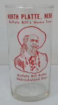 Buffalo Bill Rodeo Nebraskland Days North Platte Home Town Glass Vintage... - $18.95