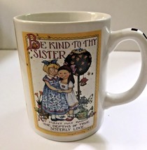 Mary Engelbreit Be Kind to Thy Sister Sisterly Love Latte Coffee Tea Cup Mug OZ - £10.08 GBP