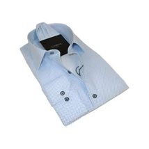 Men's Shirt Hankie By CASILA Turkey Cotton Blend 502100-05 Blue Dots image 3