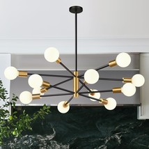 33&quot; Modern Chandelier Ceiling Light Fixture, 12-Light Sputnik Chandelier... - $116.99