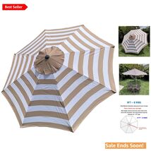 Durable 9ft Umbrella Canopy Replacement - Thick 220D Polyester, Stylish ... - $61.33