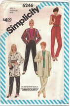 Simplicity 6246 Kimono Jacket, Pull On Pants Pattern 1980s Misses Sz 14 ... - $14.69
