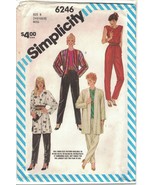 Simplicity 6246 Kimono Jacket, Pull On Pants Pattern 1980s Misses Sz 14 ... - £11.70 GBP