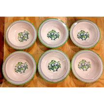 Melamine Ware 6 Pc Cereal Bowl Apple Fruit Basket Weave Villeroy &amp; Boch ... - $339.41 MXN