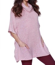 French Kyss harper kashmira cowl neck poncho in Rose - size S - $47.52