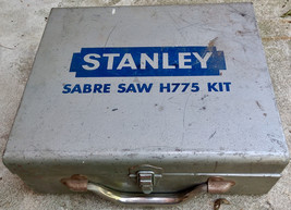vintage Stanley saw metal tool cary box ---  heavy duty made steel box ...nice!  - $24.99
