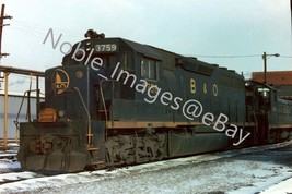 B&amp;O 3759 GP40 Locomotive Chicago Area 3 Color Negative 1970s - £7.40 GBP