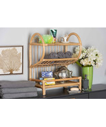 Dewitt Natural Brown Finished Rattan 3-Tier Display Shelf - $176.82 CAD