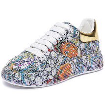 Sneakers Women&#39;s Big Size New Color Rhinestone Fashion Women Loafers Platform Fa - £59.50 GBP