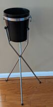 Vollrath Wine Black Plastic Cooler Bucket 5-3/4 Qt Stainless Steel Stand... - $79.19