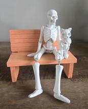 Ashland Hippie Hollow Skeleton with Dog Bestie on Bench Tabletop Decor - $375.11 MXN