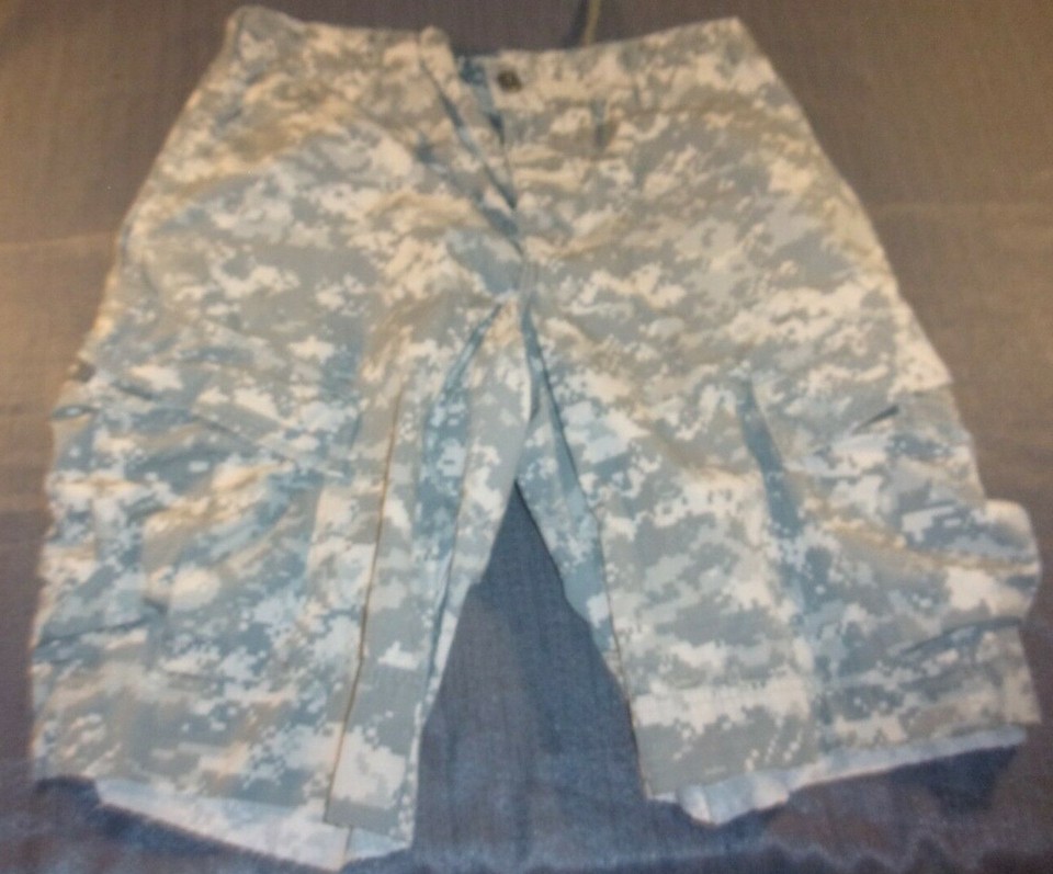 MIL TACTICAL ACU DIGITAL UPC SUMMER BOARD SHORTS RIPSTOP HOT WEATHER 32X12 - $19.34