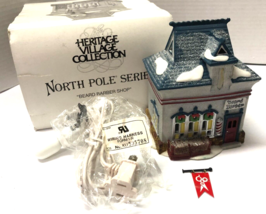 Dept 56 North Pole Series Beard Barber Shop 1994 #56340 Light Up Building - £19.78 GBP