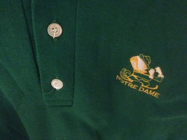 Vintage Champion Notre Dame Peleando Irlandés Polo Mediano 50/50 Algodón Verde - £22.57 GBP