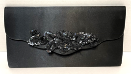 Vintage Preston and York Womens Black Sequined Evening Formal Bag Clutch... - £12.05 GBP