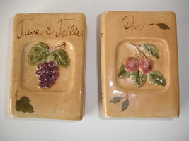   Vintage ceramic salt and pepper shakers shaped like Cook Recipe Books  - $18.00