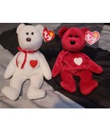 Valentina &amp; Valentino Set TY Beanie Baby Retired  w/tag ERRORS brown nos... - $51.25 CAD