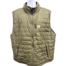 Carhartt Men&#39;s Gilliam Vest Green Hunting tactical patch 3XL PUFFER Oran... - $61.74