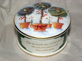 Wedgwood, Twelve Days of Christmas, Four Collie Birds Trinket Box 1994 E... - £17.34 GBP