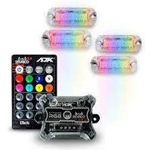 4 Strobo Automotivo Carro Ajk 4 Faróis Rgb Com Controle Novo - $130.00