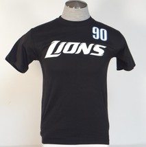 Reebok Detroit Lions Suh 90 Black Short Sleeve Tee T Shirt Men&#39;s Small S... - £19.71 GBP