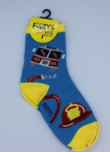 Foozys Kids Crew Socks Firetrucks Size 6-8.5 Fire Hose Firemen - $6.79