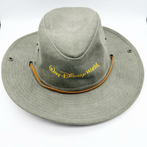 Walt Disney World Green Embroidered Safari Hat W Tie Adult One Size Vintage - £30.83 GBP