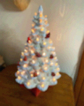 White Cardinal Ceramic Christmas Tree 19” When a Cardinal appears a Loved one is - £239.00 GBP