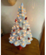White Cardinal Ceramic Christmas Tree 19” When a Cardinal appears a Loved one is - $299.00