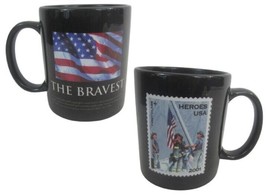 9/11 First Responder Coffee Tea Cocoa Soup Mug Cup vintage US Post Office stamp - £10.27 GBP