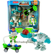 Year 2007 Planet Heroes Exclusive 5&quot; Figure Gift Set Asteroid Tiny And Earth Ace - £58.96 GBP