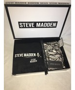 Steve Madden Animal Print Wristlet &amp; Black Scarf Gift Set New - $122.35 CAD