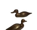 2 VINTAGE Large Brass Duck Decoy Wall Hanging &amp; Figurine, Man Cave  MCM - $21.34