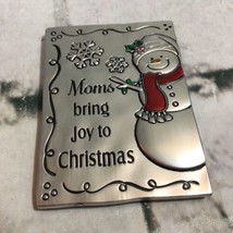 Ganz Christmas Ornament Moms Bring Joy To Christmas Silver-Tone Snowman New  - £6.23 GBP