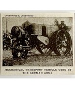 1916 German Army Mechanical Transport Vehicle Print Military Automobilia... - €17,24 EUR