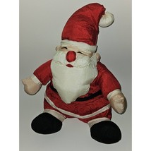 VTG Santa Claus Nylon Plush 16&quot; Stuffed Animal Toy Unionsign 1992 Red White - $29.65