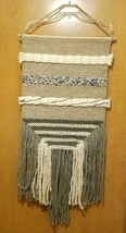 Macrame Wall Hanging Tapestry Handmade Wool Tassel Style Art Decor 17&quot; x 39&quot; NEW - £48.24 GBP