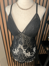 Black lace Victoria's Secret babydoll top size medium - $34.65